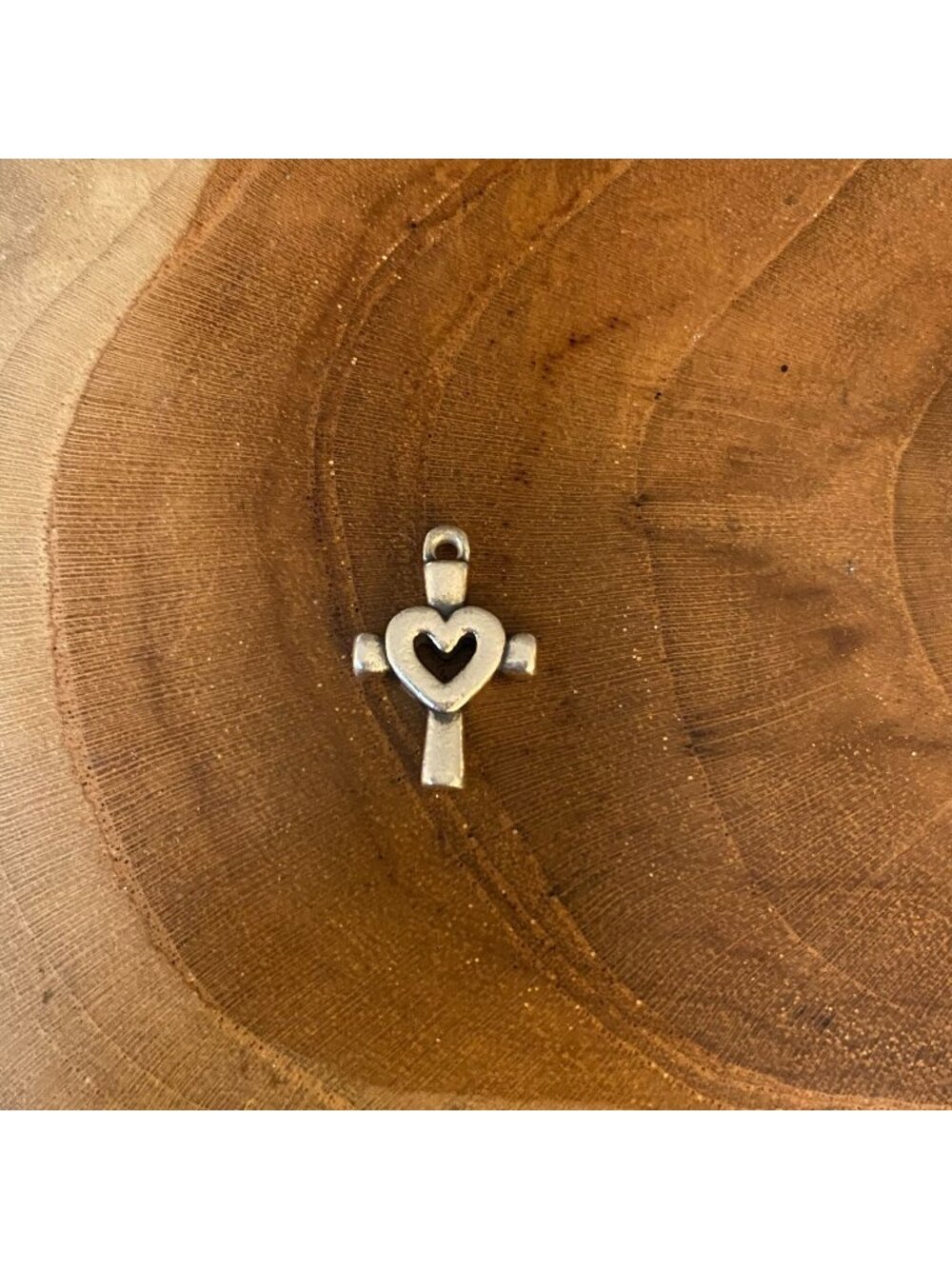 James Avery Centered in Love Cross Charm, Sterling Silver